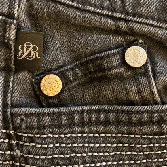 ROCK & REPUBLIC skinny jeans - Light black w/ studding, Unisrx - Picture 6 of 9